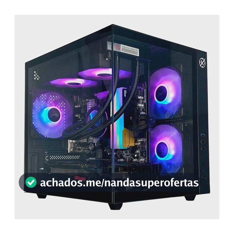 Gabinete Gamer Kalkan Midgard Preto Micro-atx Aquário Preto