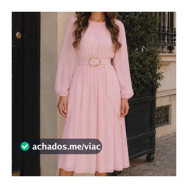 Vestido Plus Size Midi Rodado Manga Longa Forrado Evangelico