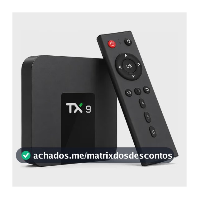 Smart Tv Box Tx9 Pro 8k Uhd, Netflix + Youtube E Compatíveis Preto Padrão
