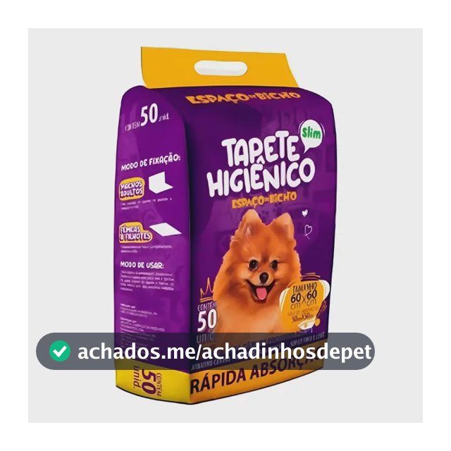 Tapete Higienico Espaço De Bicho 50 Unidades