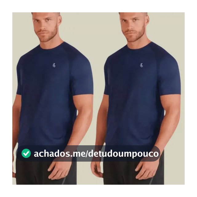 Kit 2 Camiseta Dry Masculina Fit Lupo Básica Academia