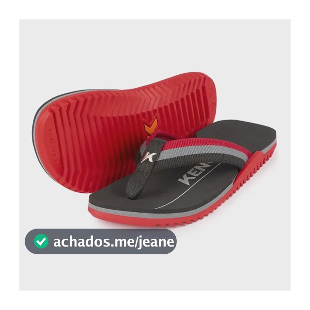 Sandália Kenner Unissex Nk6 Pro Vermelho/cinza/preto Liso 41