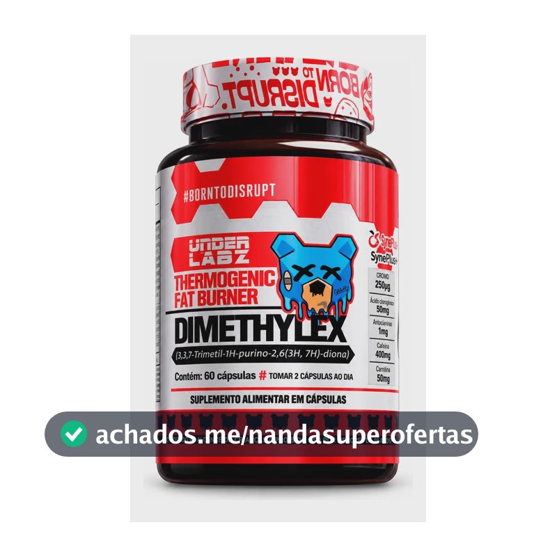 Cafeína Under Labz Dimethylex Em Cápsula Sem Sabor De 60 Un