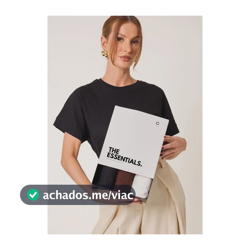 Kit 3 T-shirts Oversized Classic Algodão Cléa Store