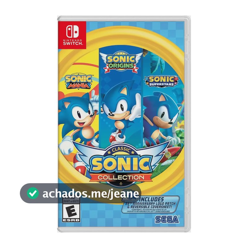Jogo Classic Sonic Collection Switch Midia Fisica