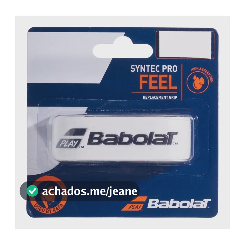 Cushion Grip Babolat Syntec Pro Feel- Branco- Nadal Branco