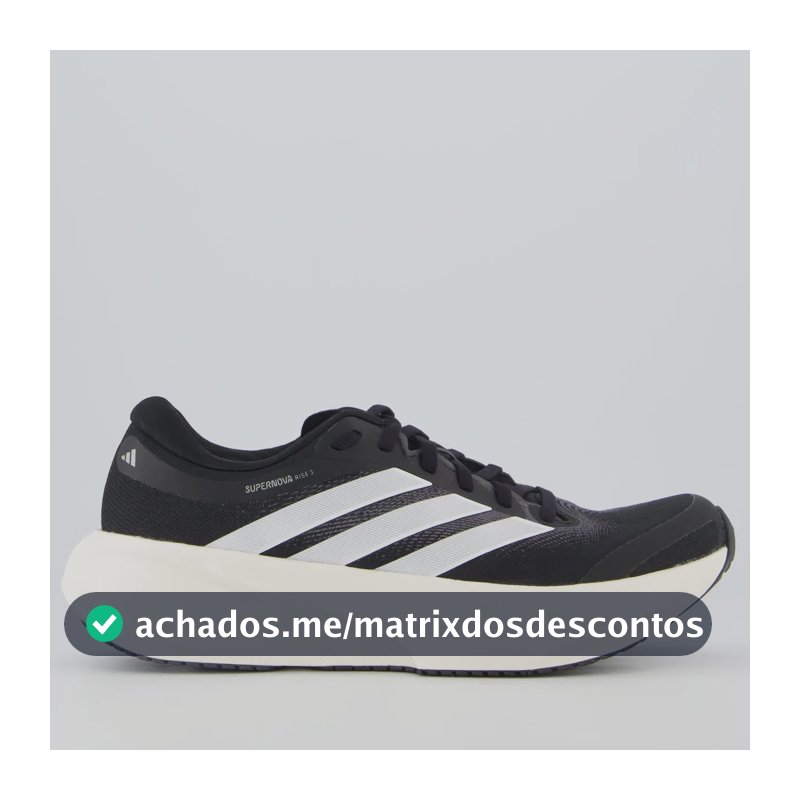Tênis adidas Supernova Rise 3 Feminino Preto Preto - 39,0 Br