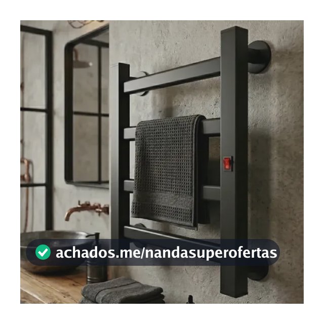 Toalheiro Itaquá Resistencias Térmico Elétrico preto