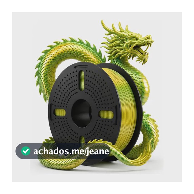 Filamento Impressora 3d Pla Silk Duo Color 1.75 Print Pulse Amarelo Verde