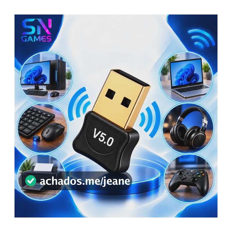 Adaptador Receptor Bluetooth Plug Play Transmissor Áudio Dongle Para Note Notebook Pc Sngames