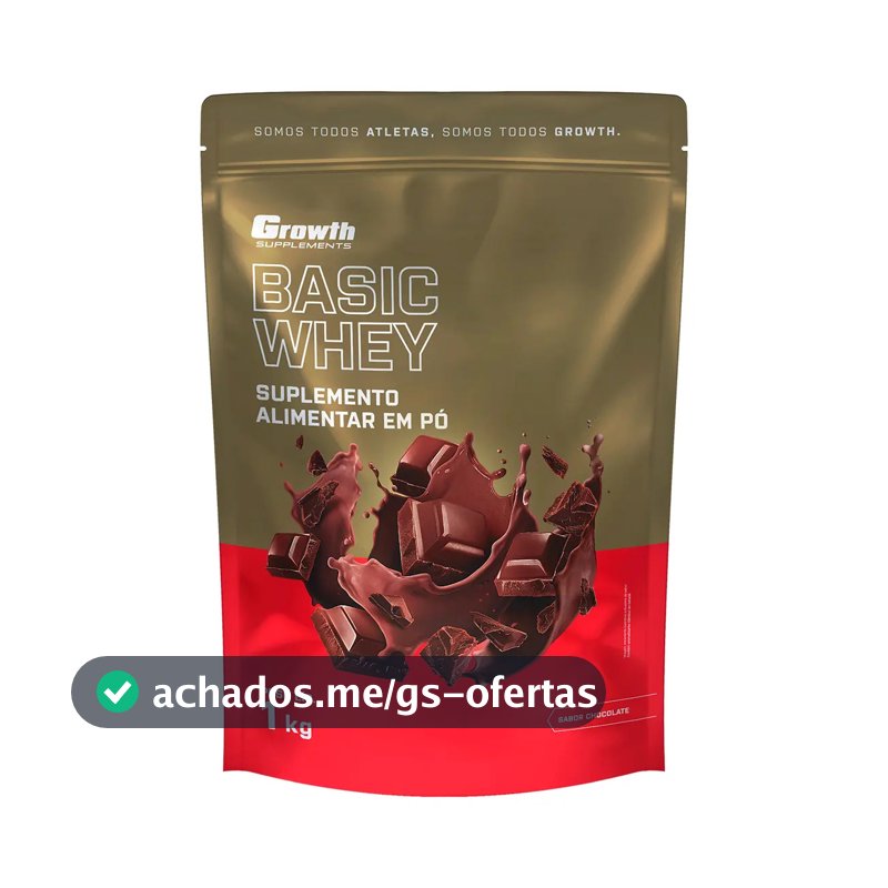 Proteína Growth Supplements Basic Whey em pó sabor Chocolate x 1kg