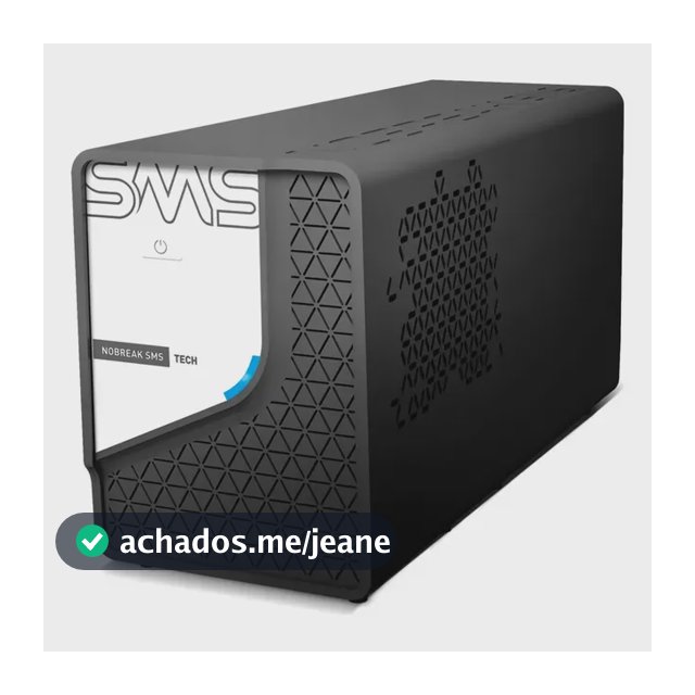 No Break SMS TECH 600VA Bivolt, para PC e Escritório, com 6 Tomadas