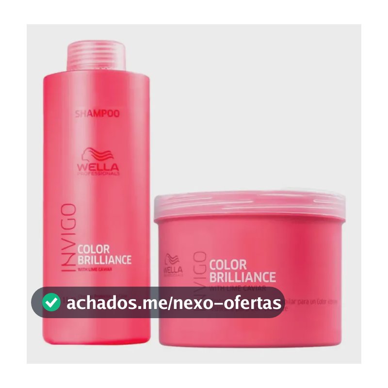 Kit Collor Brilliance Shampoo 1l + Mascara 500 g - Wella
