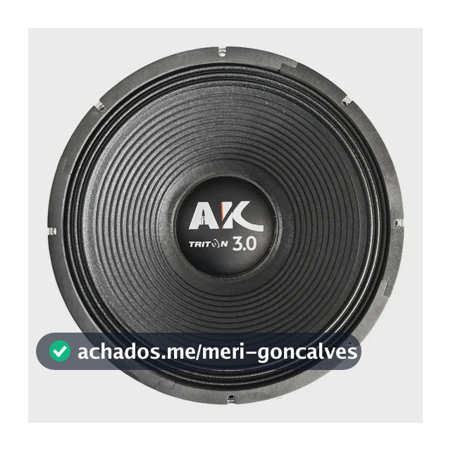 Alto Falante Triton Ak 3.0 15 Pol 1500w Rms 4 Ohms 4 Ohms