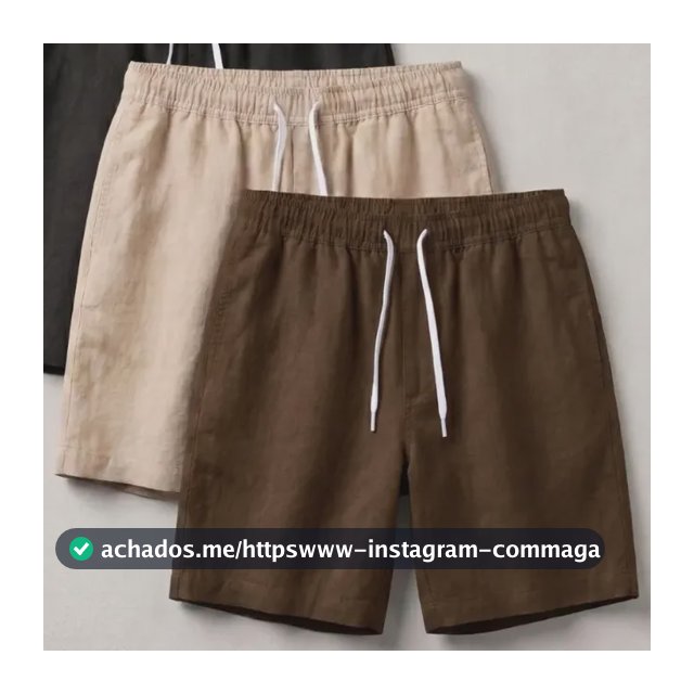 Kit 3 Short Mauricinho Linho Masculino Bermuda Verão Praia