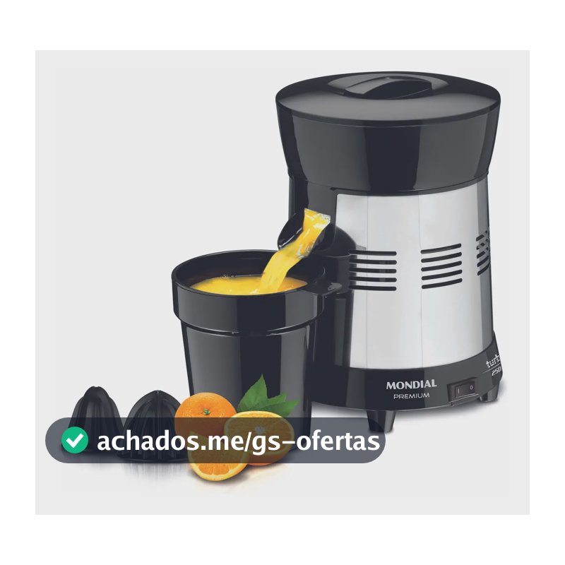 Extrator de Sucos E-10 Turbo Premium Com Potência De 250W Cor Preto e Inox Mondial