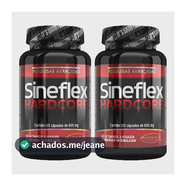 Combo : 2 X Sineflex Hardcore (120 Caps) - Power Supplements Sabor Sem Sabor