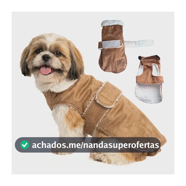 Roupa Pet Cachorro Blusa Casaco Suede Pelúcia Velcro