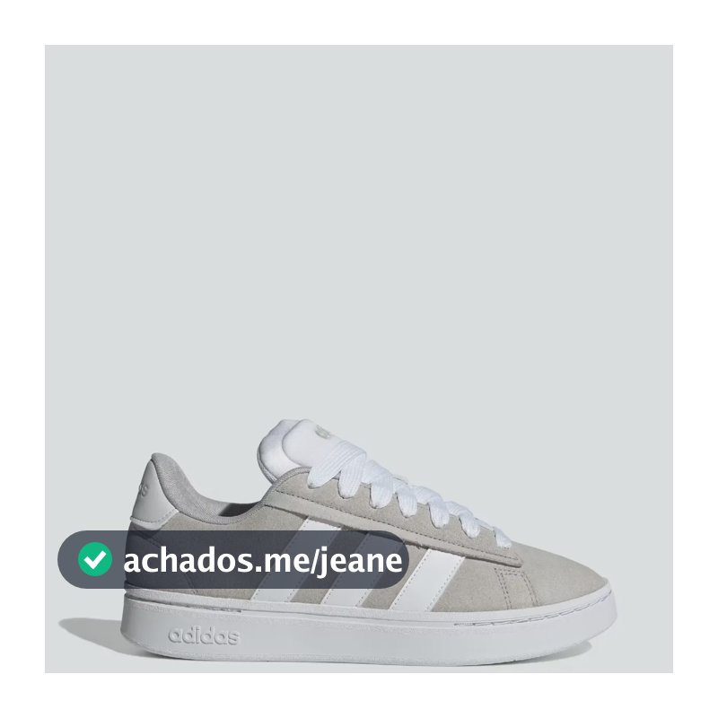 Tênis Masculino Grand Court Alpha 00s adidas Grey Two / Cloud White / Grey Two Liso 39 Br