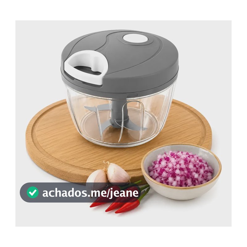 Processador Manual Triturador Moedor Alimentos Picador Alho Variadas Sem Voltagem