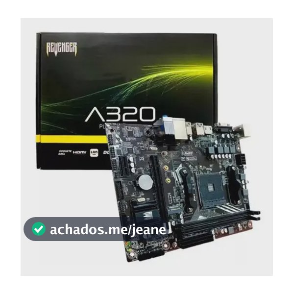 Placa Mãe Knup AM4 AMD A320 DDR4 Micro-ATX 32GB Com HDMI e USB 3.0
