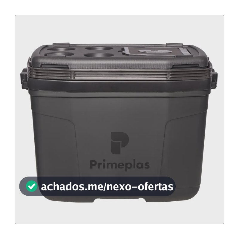 Caixa Termica Grande Primeplas 32 Lt Com Isolamento Na Tampa Preto