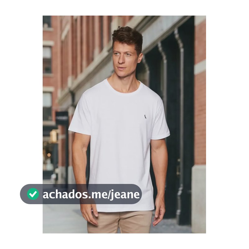 Camiseta Regular Vento Reserva Masculina Branco Liso Gg