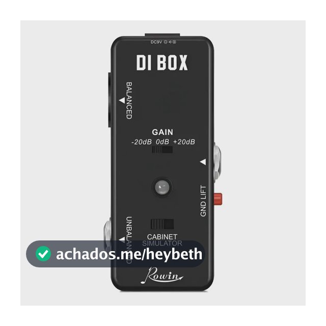 Pedal Di Box Impulse Response Simulador Gabinete Sensacional Preto