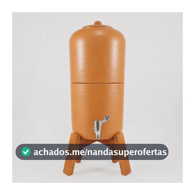 Filtro De Água Para Apartamento Cozinha Bancada Com Suporte Cor Marrom Com Tampa De Barro