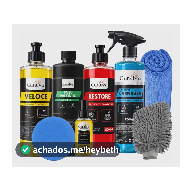 Kit Para Lavar Carro Cera Pretinho Silicone Cheirinho Pano