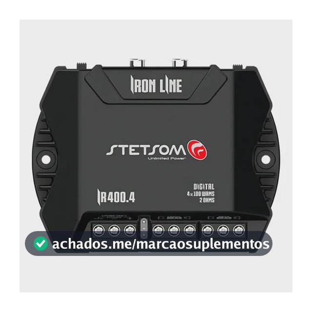 Stetsom Módulo Amplificador Ir400.4 400x4 Rca 400w Rms Digital Iron Line 2 Ohms Stereo Preto