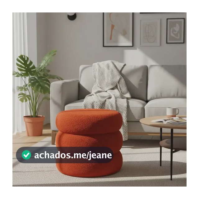 Puff Báu Organizador Decorativo Boucle Cookie Zahav