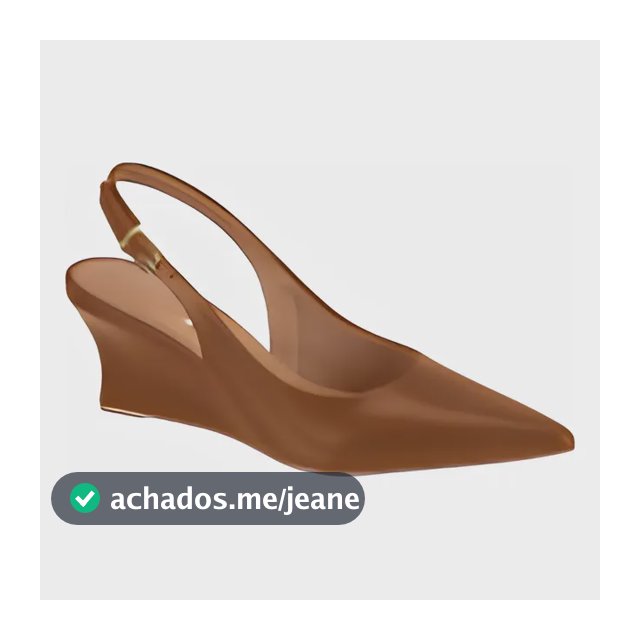 Scarpin Vizzano Slingback Salto Anabela Bico Fino Feminino Mocca 37
