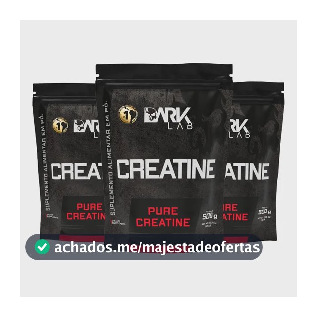 3x Creatina Monohidratada Pura 500g Dark Lab Unidade
