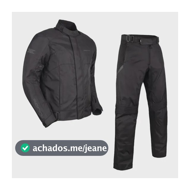 Conjunto Texx Moto Masculino Jaqueta Ronin Calça Ronin Preto