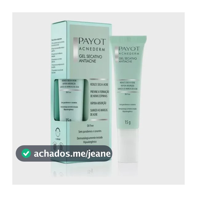 Gel Secativo Antiacne Payot Acnederm 15g Para Rosto Hipoalergênico