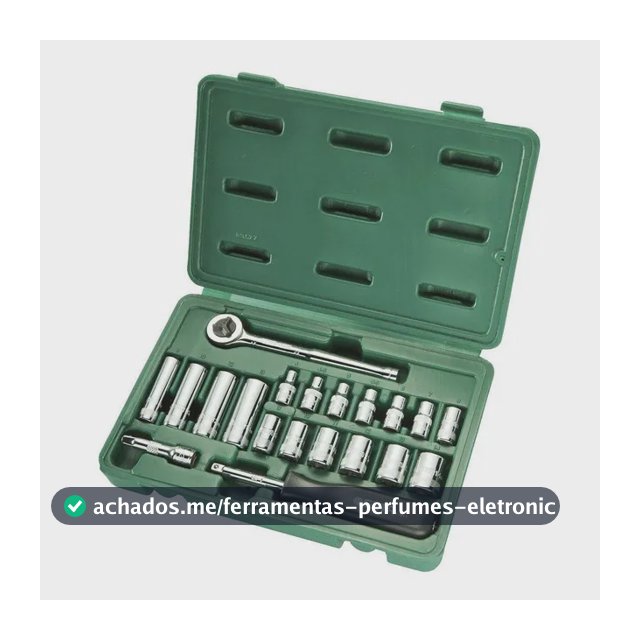 Jogo De Soquete Sextavado 1/4pol Com 20 Peças St09522 Sata Cor Prateado