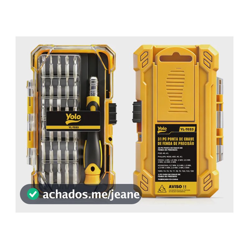 Kit Jogo Chave Fenda Precisão Yolo Yl-t033 31 Peças