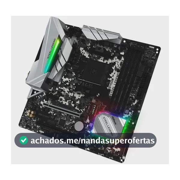 Placa-Mãe ASRock B450M Steel Legend AM4 DDR4 M-ATX com 2 Slots M.2