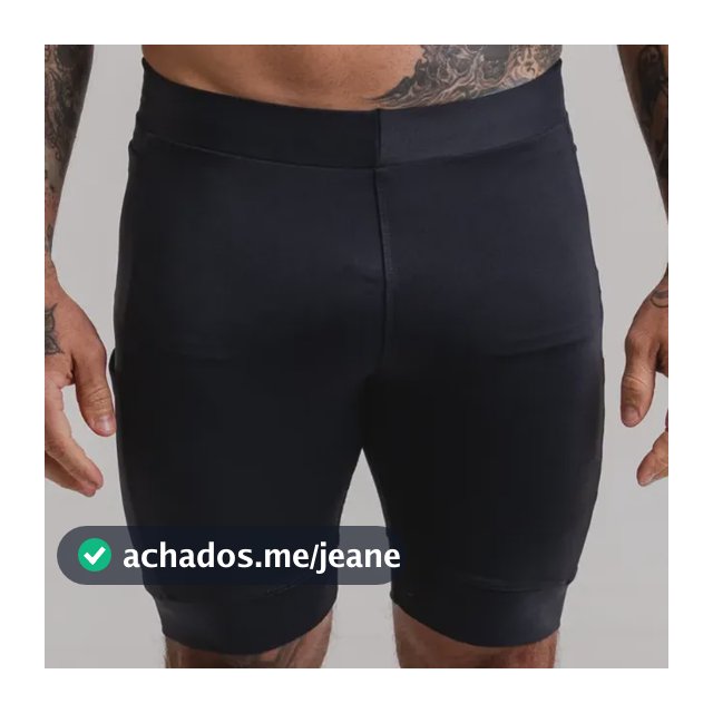 Bermuda Corrida Masculina Compressão Poliamida 5 Bolsos Lurk