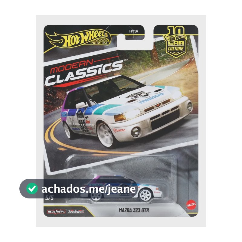 Hot Wheels Mazda 323 Gtr 3+ Miniatura 1:64 Metal/metal Hot Wheels Car Culture Multicolor