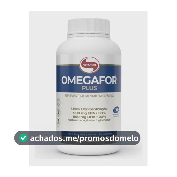 Ômega 3 Vitafor Omegafor Plus em cápsula Sem sabor x 240g de 240 un