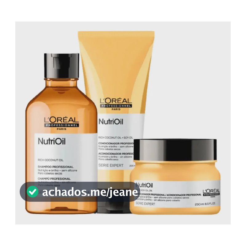Kit L'Oréal Professionnel Serie Expert Nutrioil - Shampoo 300ml + Condicionador 200ml + Máscara 250g