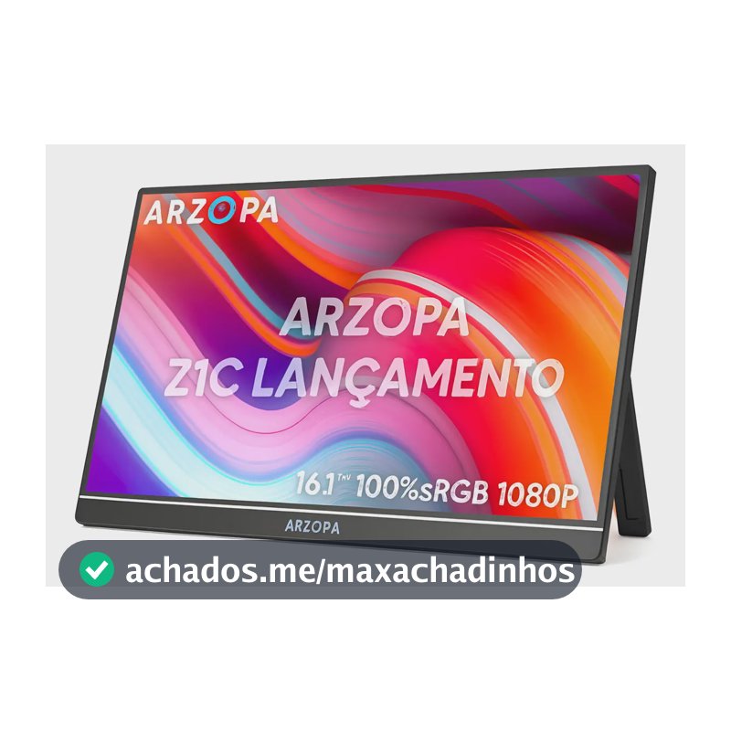 Monitor Portátil Ultra Slim Fino Ips Arzopa Z1c Gamer 16.1 Polegadas 1920x1080p Fhd Full Hd Lcd Hdr Áudio Estéreo