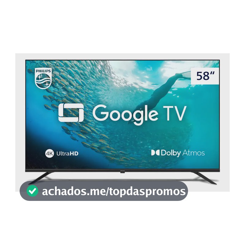 Smart Tv 4k Uhd Led 58 Philips Pug7019 Wi-fi Google Tv 3 Hd