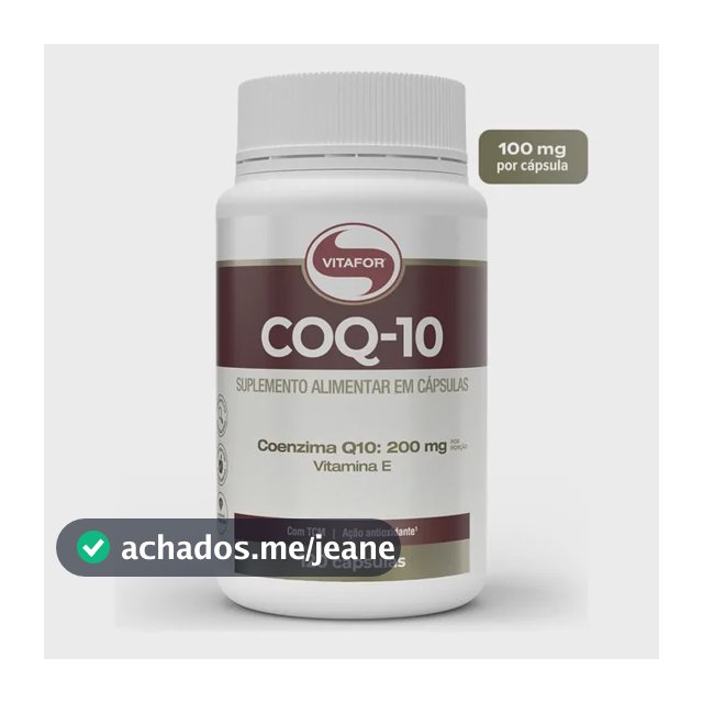 suplemento alimentar Coenzima Q10 200mg Por Porção 120 Cápsulas Vitafor