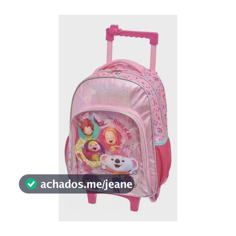 Mochila De Rodinhas Pacific Mundo Lilica Vem Dançar Rosa Cor Água