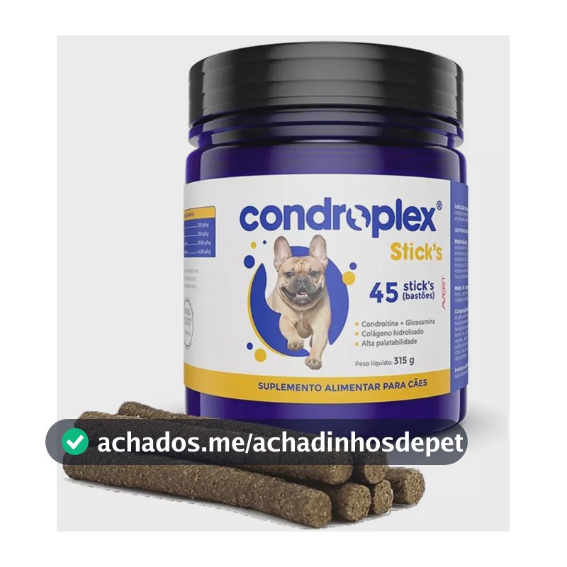 Suplemento Alimentar Condroplex Sticks Avert - 45 Unidades 315g