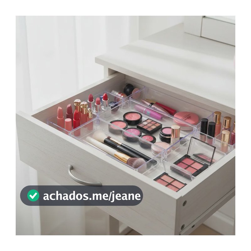 Kit 21 Organizadores De Acrílico Multiuso Gavetas Empilhável Transparente