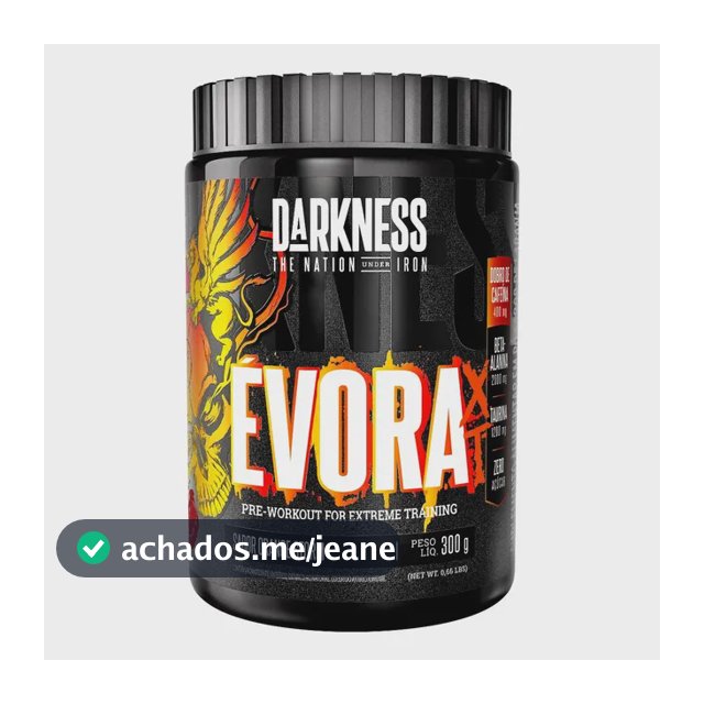 Suplemento em pó Darkness Pré Treino Évora sabor Laranja x 300g